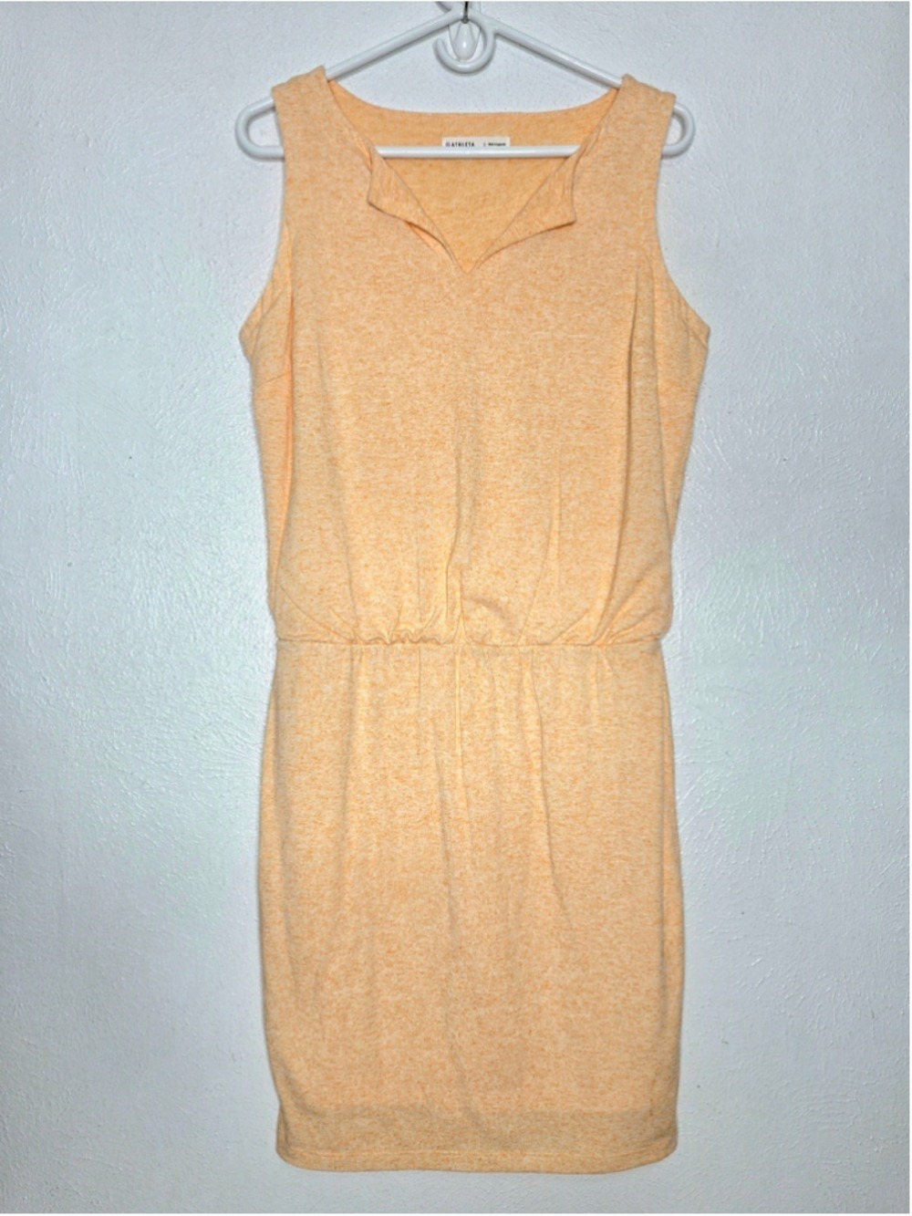 Athleta Vida Dress Women's Size Small Linen Blend Tiger Lily Orange Sleeveless